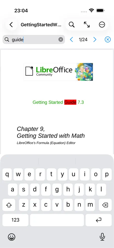 Search in document